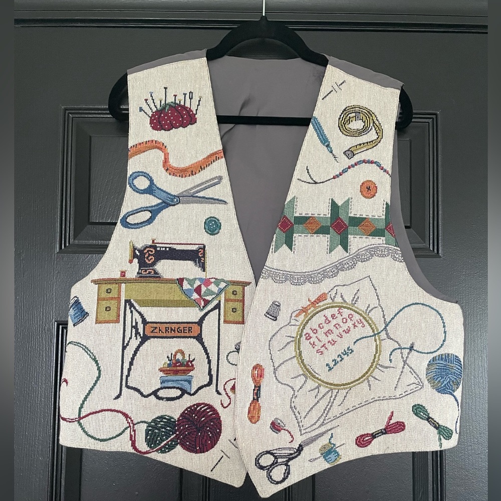 Stitch Queen embroidered vest!